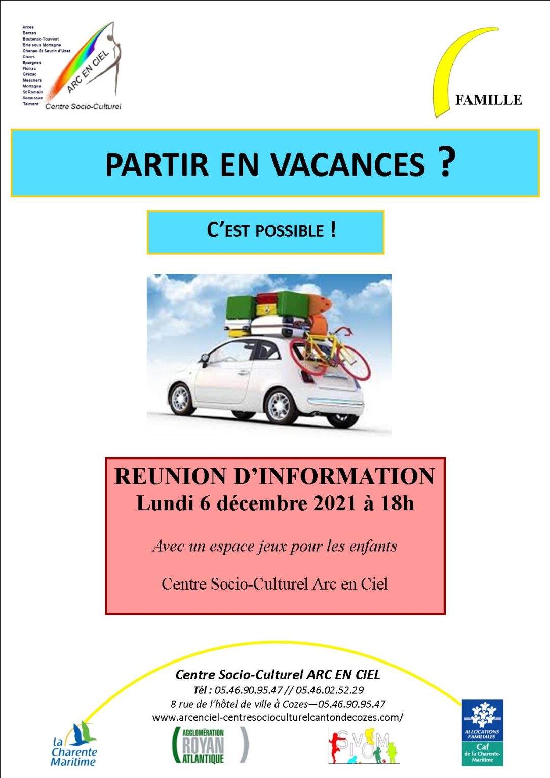 Affiche Vacances Familiales 2021 Réunion 06.12.2021 